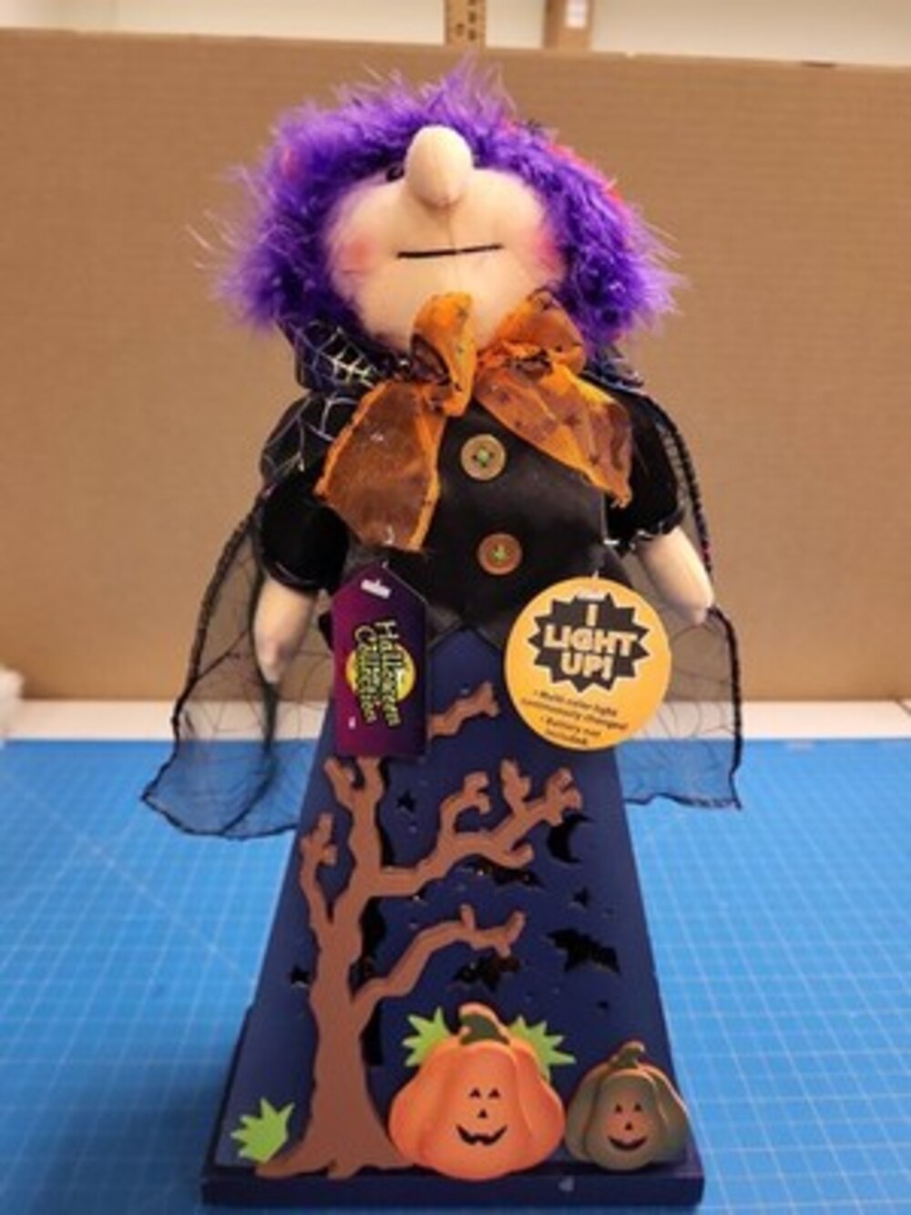 Halloween Witch Light Up Decoration Figurine Pumpkin Tree Bats Holiday Decor